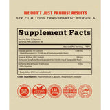Tabla nutricional del suplemento Old School Labs Fadogia Agrestis con Tongkat Ali 120 Cápsulas