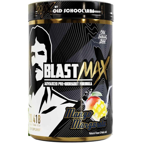 Frasco de suplemento Old School Labs Pre-Entrenamiento Avanzado Mango Margarita 418 g