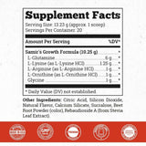 Tabla nutricional del suplemento Old School Labs Replica GH Caramelo de Sandía 264 Gramos