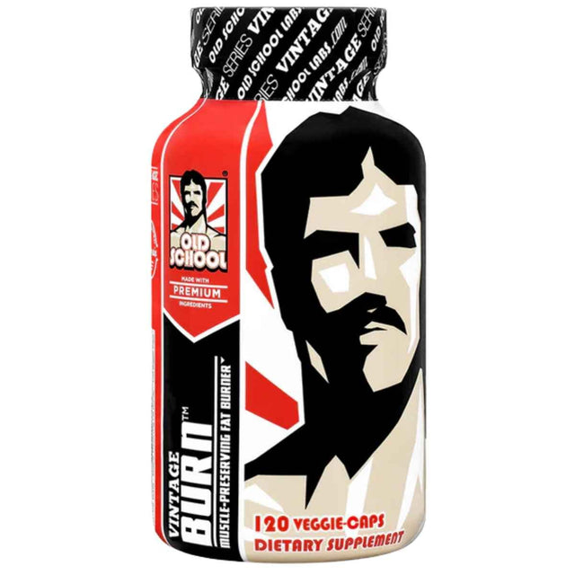 Frasco de suplemento Old School Labs Vintage Burn 120 Cápsulas Vegetales