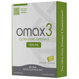 Caja de Omax3 Omega 3 1500 mg, presentación de 60 cápsulas blandas