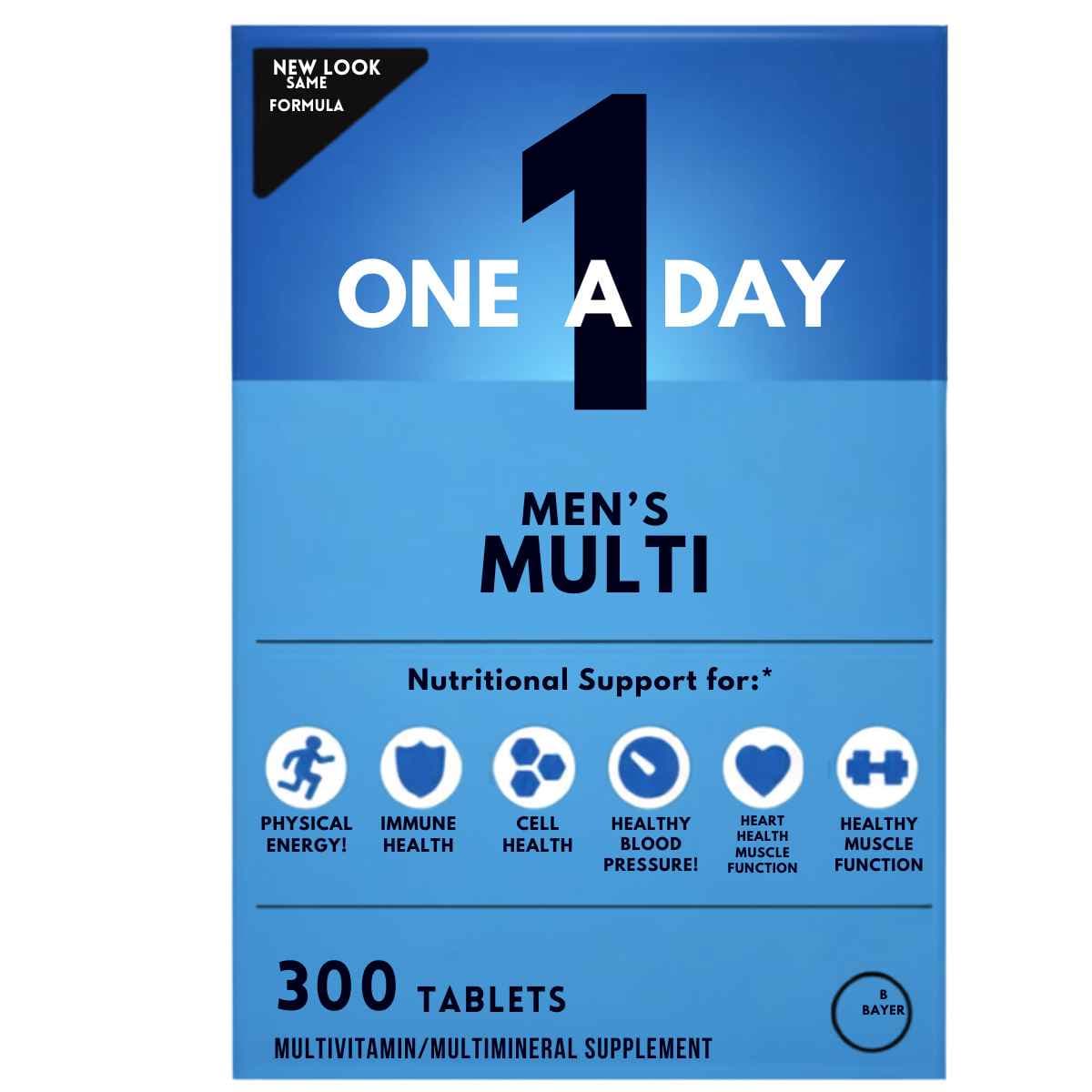 Empaque de One A Day Men's Multi, presentación de 300 tabletas.