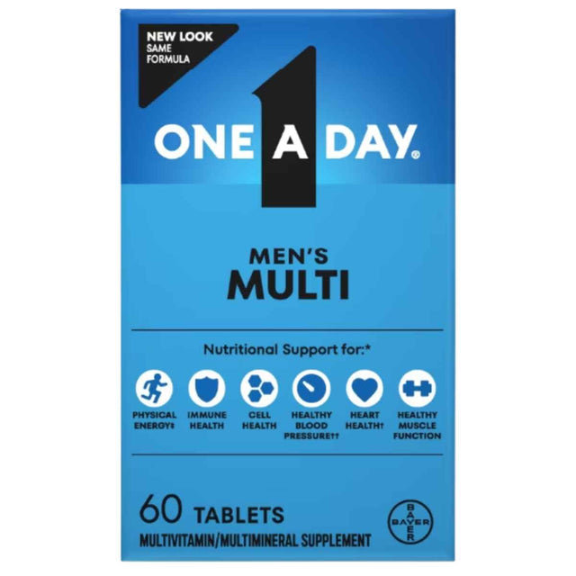 Empaque de One A Day Men's Multi, presentación de 60 tabletas.