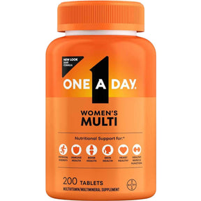 Frasco de suplemento One A Day Multivitamínico para Mujer 200 Tabletas