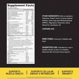 Tabla nutricional del suplemento Optimum Nutrition Opti-Men Multivitamínico 240 Tabletas