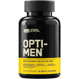 Frasco de suplemento Optimum Nutrition Opti-Men Multivitamínico 90 Tabletas