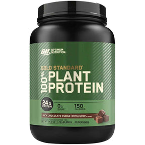 Frasco de suplemento Optimum Nutrition Proteína Vegetal Gold Standard Chocolate 1.76 lbs