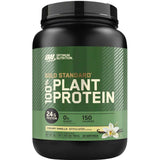 Frasco de suplemento Optimum Nutrition Proteína Vegetal Gold Standard Vainilla 1.63 lbs