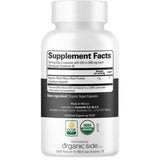 Tabla nutricional del suplemento Organic Side Maca Negra Orgánica 60 cápsulas