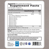 Información del suplemento de Organixx Magnesium 7 complejo de magnesio, 60 cápsulas