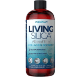 Frasco de silicio líquido Living Silica de la marca Orgono, presentación de 500 mililitros