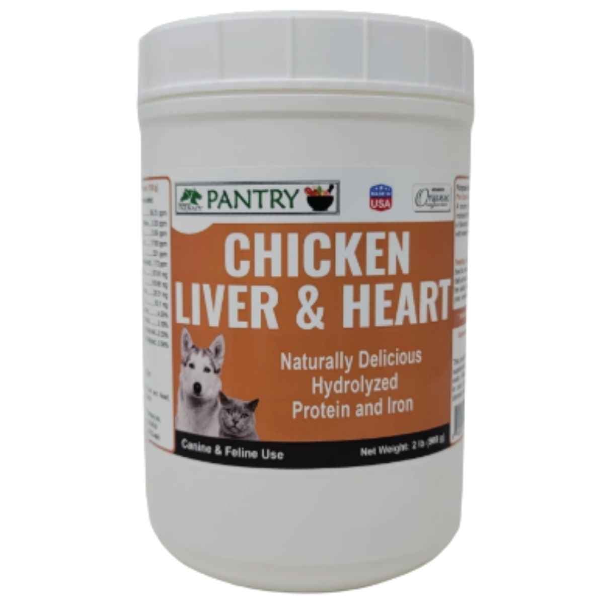 Pantry Chicken Liver & Heart Powder de 2 lb para perros y gatos