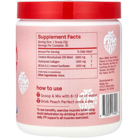 Tabla nutricional Peach Perfect Creatine Sin sabor