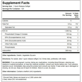 Etiqueta de suplemento de Piping Rock aceite de krill 1000 mg, presentación de 120 cápsulas blandas