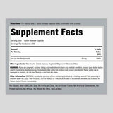 Tabla nutricional del suplemento Piping Rock Bisglicinato de Hierro 28 mg 300 cápsulas