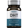 Frasco de suplemento Piping Rock DHT Hair Formula 60 tabletas
