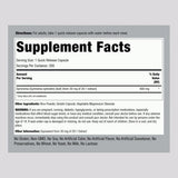 Tabla nutricional del suplemento Piping Rock Gymnema Silvestre 600 mg 200 cápsulas