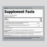 Tabla nutricional del suplemento Piping Rock Melena de León 2100 mg 160 cápsulas