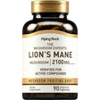 Frasco de suplemento Piping Rock Melena de León 2100 mg 90 cápsulas