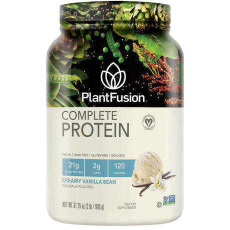 Frasco de suplemento PlantFusion Proteína Vegetal Vainilla Cremosa 21 g - 2 lbs