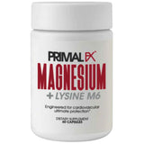 Frasco del suplemento Primal FX de magnesio con lisina en cápsulas, presentación de 60 unidades