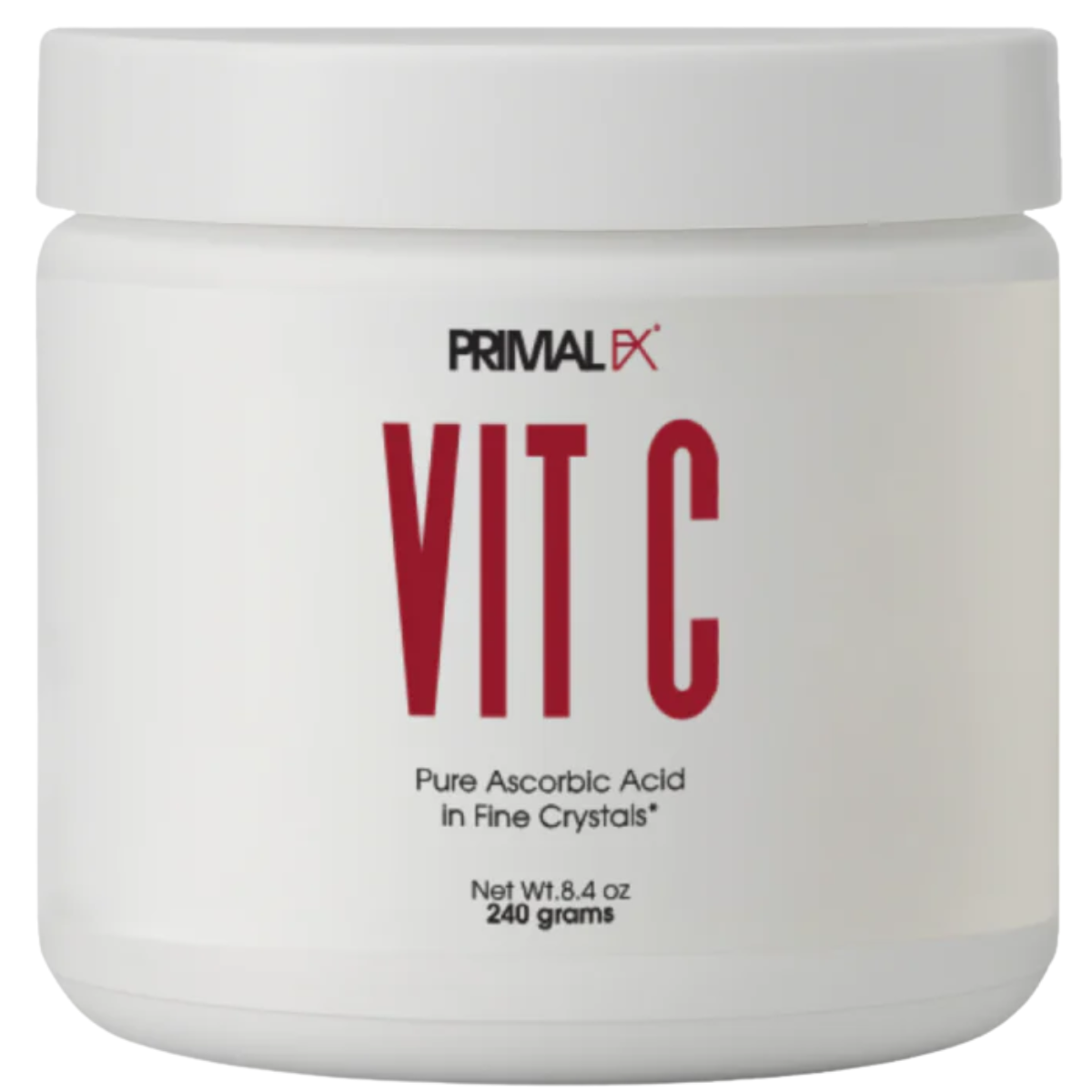 Primal FX VIT C vitamina C ácido ascórbico en cristales, envase de 240 g