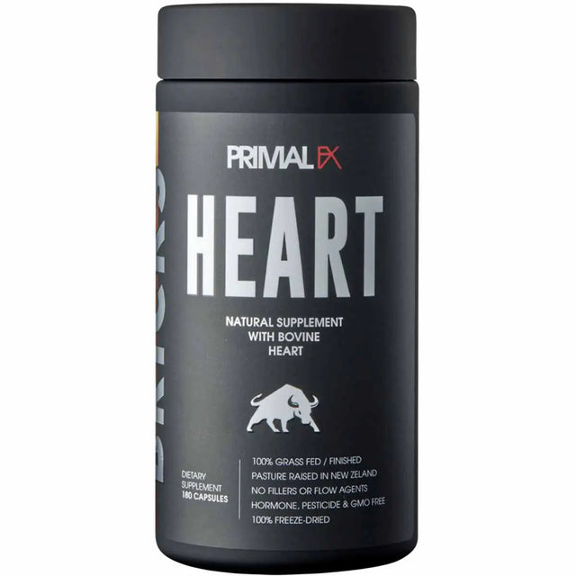 PrimalFX Heart - Suplemento para el corazón - 180 Cápsulas para soporte cardiovascular.