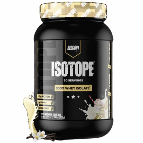 Redcon1 Isotope proteina aislada de suero - Sabor Vainilla - 903 g - 30 Servicios - Haz Tu Pedido
