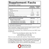 Información del suplemento de Protocol For Life Balance Ultra omega 3-D con EPA, DHA, vitamina D3 e ingredientes.