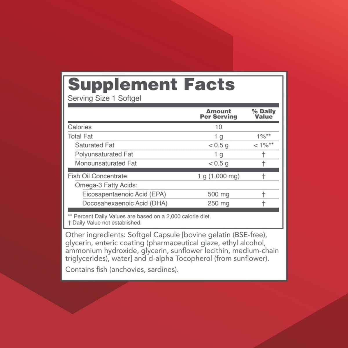Información del suplemento de Protocol For Life Balance Ultra omega 3 con aceite de pescado, EPA y DHA.