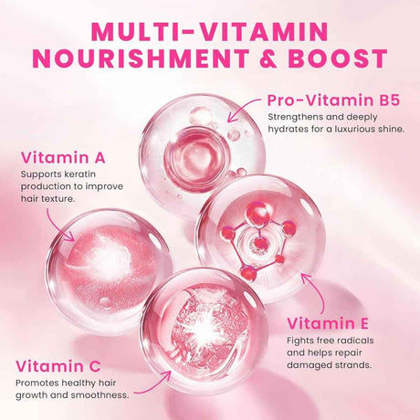 Tabla nutricional del suplemento Pure Bali Hair Vitamin 40 cápsulas detallando Vitamina A, C, E y Pro-Vit B5