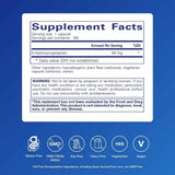 Tabla nutricional del suplemento Pure Encapsulations 5-HTP 50 mg 180 cápsulas