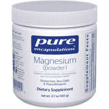 Frasco frontal de Pure Encapsulations Citrato de magnesio en polvo, presentación de 107 g