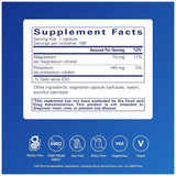 Información del suplemento de Pure Encapsulations citrato de potasio y citrato de magnesio para 180 cápsulas