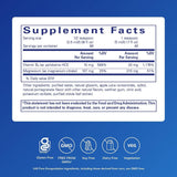 Información del suplemento de Pure Encapsulations citrato de magnesio líquido con vitamina B6, 215 mg de magnesio por porción de 5 ml.