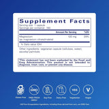 Información del suplemento de Pure Encapsulations citrato y malato de magnesio 180 cápsulas con 120 mg de magnesio por cápsula.