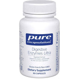 Frasco frontal de Pure Encapsulations Digestive Enzymes Ultra con 90 cápsulas.