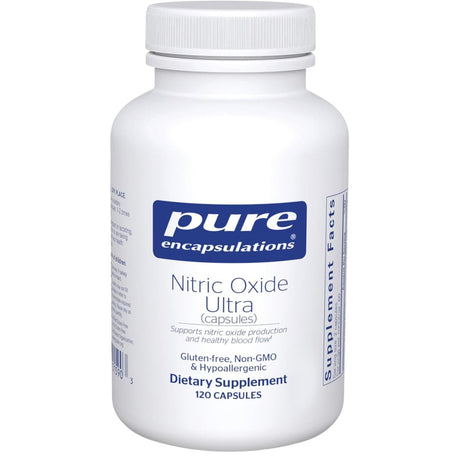 Frasco de Pure Encapsulations Fórmula de Óxido Nítrico Ultra de 120 cápsulas