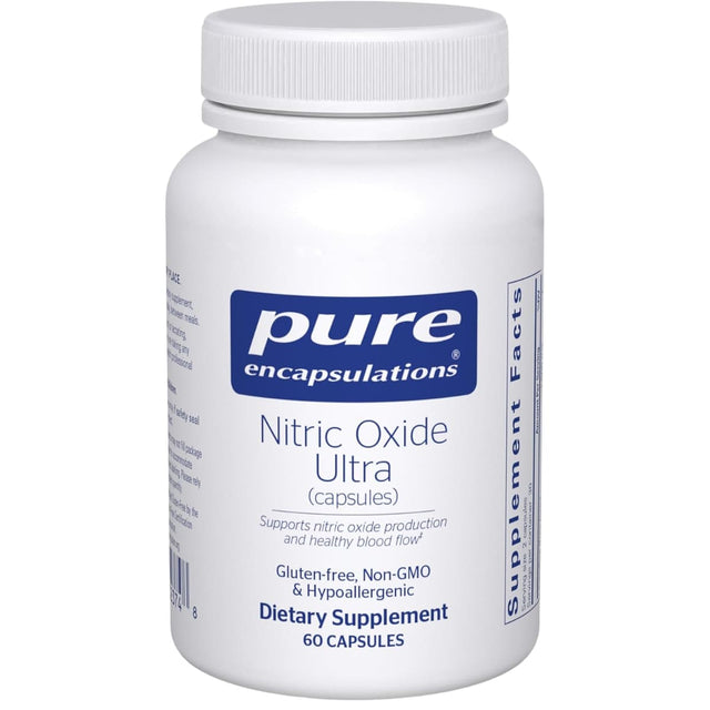 Frasco de Pure Encapsulations Fórmula de Óxido Nítrico Ultra de 60 cápsulas