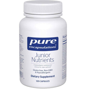Frasco de suplemento Pure Encapsulations Junior Nutrients (Multivitamínico para Niños) 120 Cápsulas
