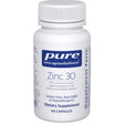Frasco de suplemento Pure Encapsulations Picolinato de Zinc 30 mg 60 cápsulas