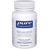Frasco de suplemento Pure Encapsulations Resveratrol 40 mg 120 cápsulas