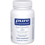 Frasco de suplemento Pure Encapsulations Saw Palmetto 320 mg 120 cápsulas blandas