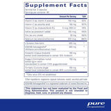 Tabla nutricional del suplemento Pure Encapsulations Thyroid Support Complex 120 cápsulas.