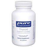 Frasco de suplemento Pure Encapsulations Thyroid Support Complex 120 cápsulas.