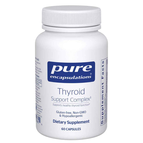 Frasco de suplemento Pure Encapsulations Thyroid Support Complex 60 cápsulas