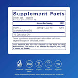 Tabla nutricional del suplemento Pure Encapsulations Vitamina D3 1000 UI 60 cápsulas