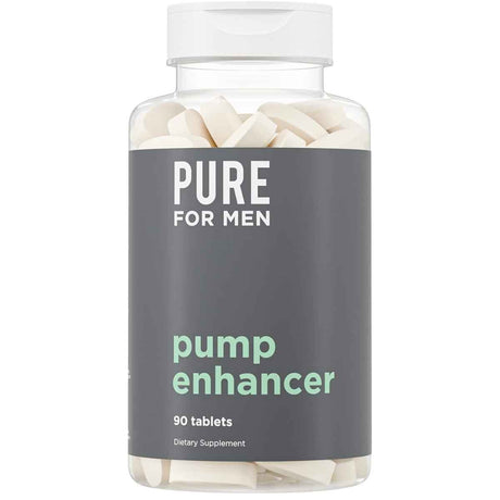 Frasco de suplemento Pure for Men L-Arginina y L-Citrulina 90 tabletas