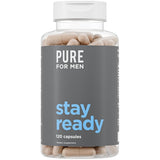 Frasco frontal de Pure for Men Stay Ready mezcla de fibra, presentación de 120 cápsulas