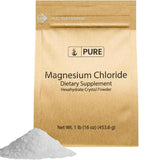 Envase frontal de Pure Original Ingredients cloruro de magnesio en polvo 453.6 g 